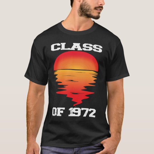 CLASS OF 1972  HIGH SCHOOL Retro Sunset 50th Reuni Tシャツ (正面)