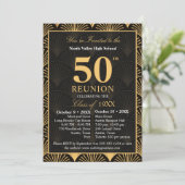 Class of 1976 50th Reunion Invitation Art Deco 招待状 (スタンド正面)