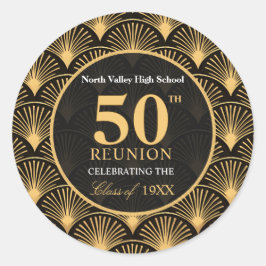Class of 1976 50th Reunion Round Favor Stickers ラウンドシール
