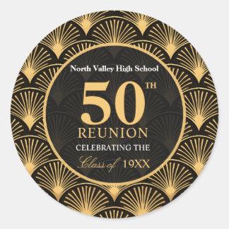 Class of 1976 50th Reunion Round Favor Stickers ラウンドシール