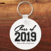 Class of 2019 Black & Varsity Graduation キーホルダー (正面)
