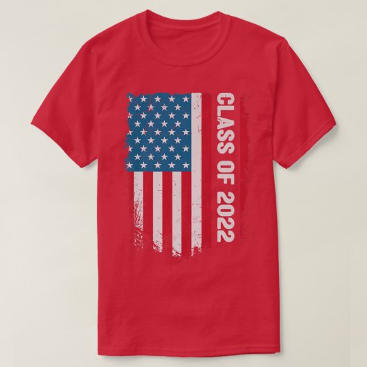 Class of 2022 Graduate American Flag Graduation 2 Tシャツ (デザイン正面)