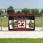 Class of 2023 Burgundy Red卒業写真 横断幕 (インサイチュ)