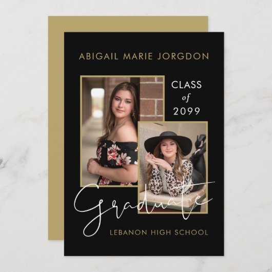 Class Of 2023 Photos Graduation Open House 案内状 (正面/裏面)