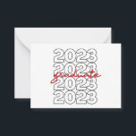 Class of 2023 Senior Graduation Vintage Gift ノートカード<br><div class="desc">funny, graduation, gift, birthday, school, university, grade, class, graduate</div>