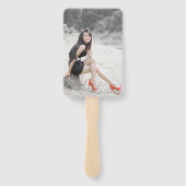 Class of 2024 Burgundy Black金ゴールド卒業写真 ハンドファン (裏面)