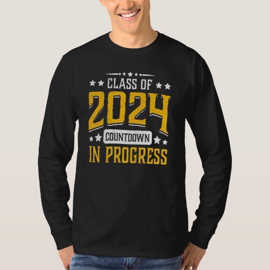 Class of 2024 Countdown in Progress Funny Graduati Tシャツ (正面)