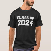 Class Of 2024 Graduation Senior High School Colle Tシャツ (正面)