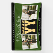 Class of 2024 Green Black & Graduation Photo 横断幕 (縦)