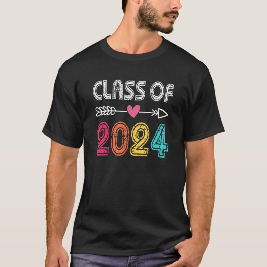 Class Of 2024 Grow With Me Pre K Kindergarten Grad Tシャツ (正面)