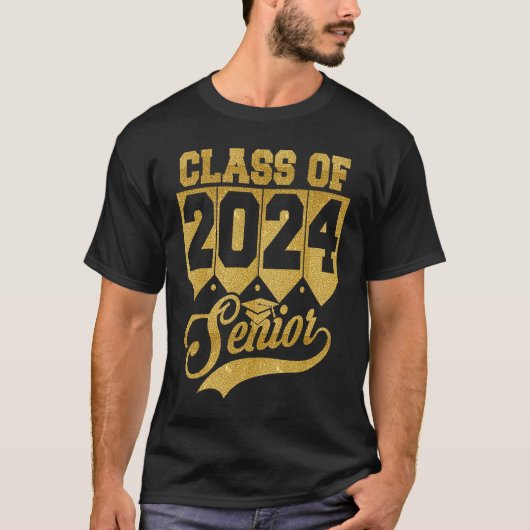 Class Of 2024 Senior 2024 Grad Graduate 24 Graduat Tシャツ (正面)
