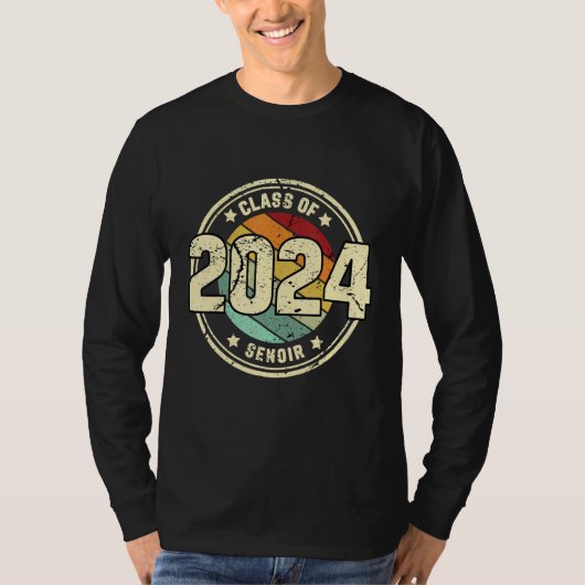 Class of 2024 Senior 2024 Graduation or First Day  Tシャツ (正面)