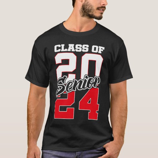 Class of 2024 Senior 24 Grad Graduation for Women  Tシャツ (正面)