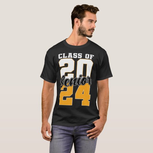 Class of 2024 Senior 24 Grad Graduation Tシャツ (正面フル)
