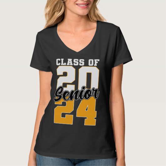 Class of 2024 Senior 24 Grad Graduation Tシャツ (正面)