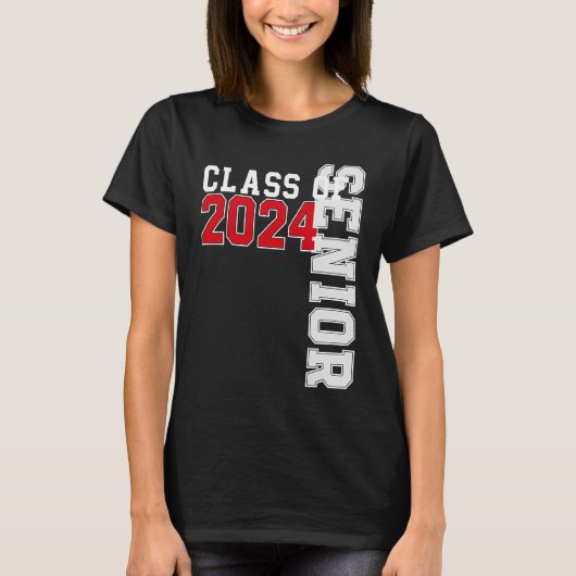 Class of 2024 Senior 24 High School Graduation 1 Tシャツ (正面)