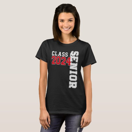 Class of 2024 Senior 24 High School Graduation 1 Tシャツ (正面フル)