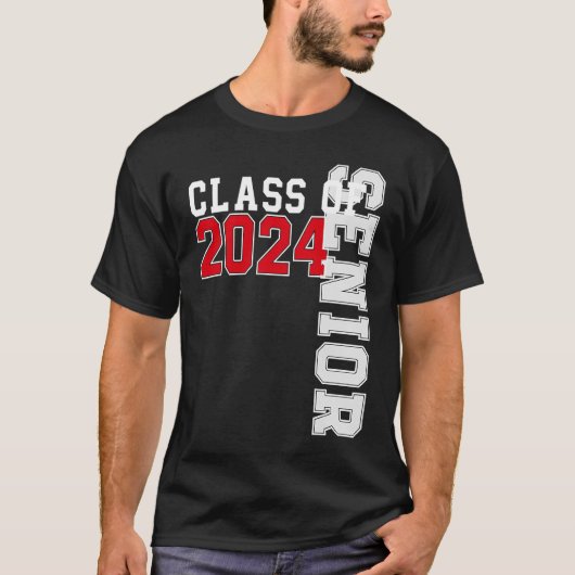 Class of 2024 Senior 24 High School Graduation 1 Tシャツ (正面)