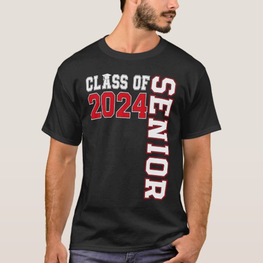 Class of 2024 Senior 24 High School Graduation Par Tシャツ (正面)
