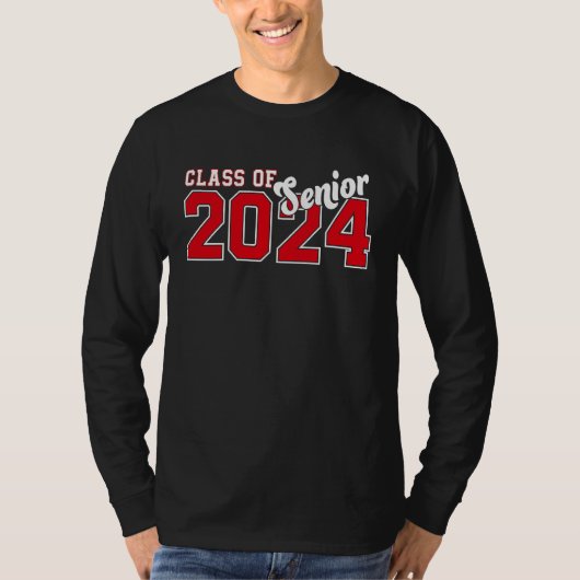 Class of 2024 Senior 24 High School Graduation Par Tシャツ (正面)