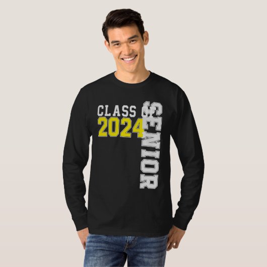 Class of 2024 Senior 24 High School Graduation Par Tシャツ (正面フル)