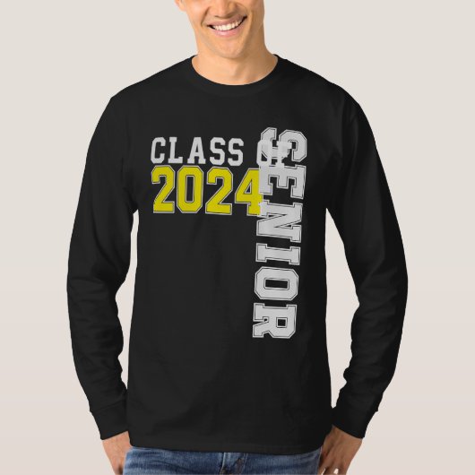 Class of 2024 Senior 24 High School Graduation Par Tシャツ (正面)