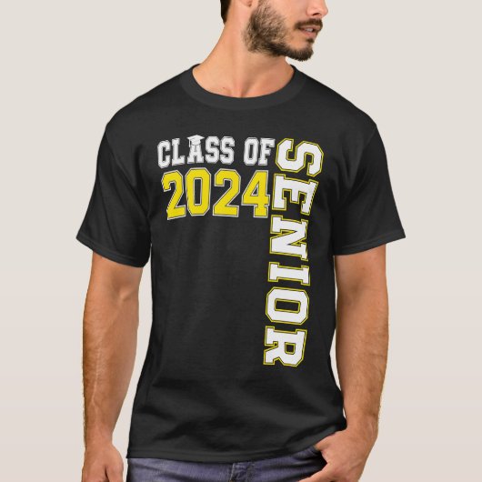 Class of 2024 Senior 24 High School Graduation Par Tシャツ (正面)