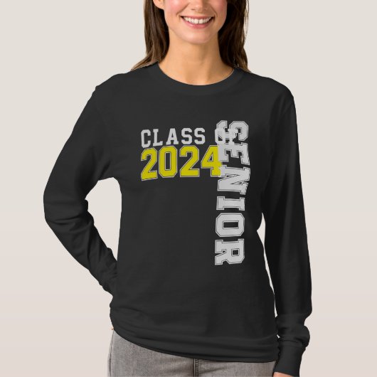 Class of 2024 Senior 24 High School Graduation Par Tシャツ (正面)