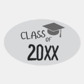 Class of 2025 Graduation 楕円形シール (正面)
