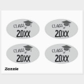 Class of 2025 Graduation 楕円形シール (シート)