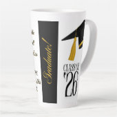 Class of 2025 Graduation Gift with Name & School カフェラテマグ (右アングル)