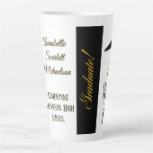 Class of 2025 Graduation Gift with Name & School カフェラテマグ (正面)