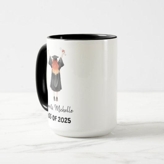 Class of 2025 Graduation Personalized マグカップ (正面左)