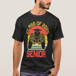 Class of 2025 Senior 25 Video Games Vintage Gradua Tシャツ