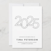 Class of 2025 Simple Graduation Announcement 招待状 (正面)