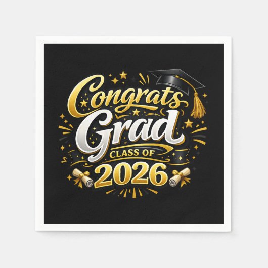 Class of 2026 スタンダードカクテルナプキン (正面)