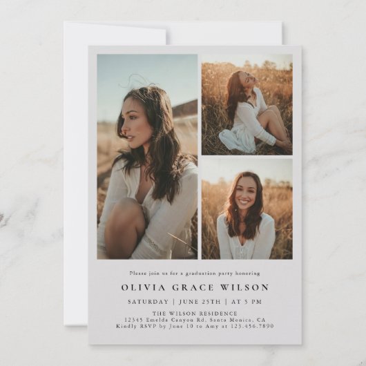 Class of 2026 Arch Photo Graduation Party 招待状 (裏面)