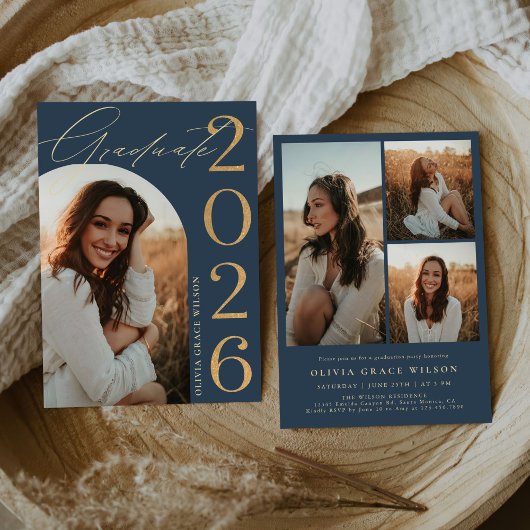 Class of 2026 Arch Photo Graduation Party 招待状