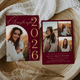 Class of 2026 Arch Photo Graduation Party 招待状