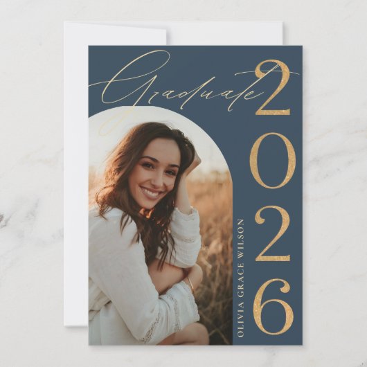 Class of 2026 Arch Photo Graduation Party 招待状 (正面)
