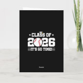 Class of 2026 Baseball Graduation It’s Go Time カード (裏面)