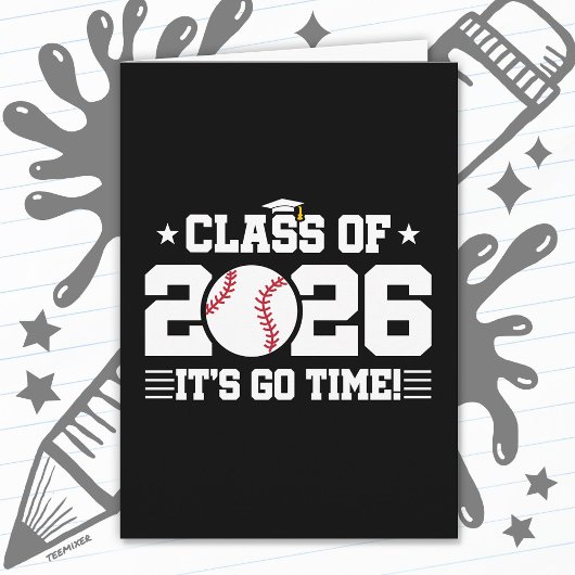 Class of 2026 Baseball Graduation It’s Go Time カード