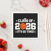 Class of 2026 Basketball Graduation It’s Go Time スタンダードカクテルナプキン (インサイチュ)