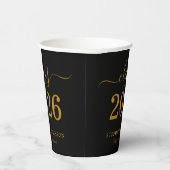 Class of 2026 Black Gold Graduation  紙コップ (右)