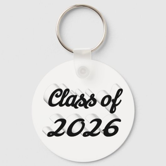 Class of 2026 black script graduation キーホルダー (裏面)