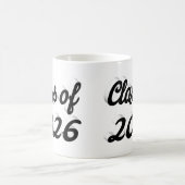 Class of 2026 black script graduation コーヒーマグカップ (中央)
