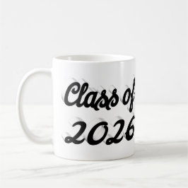 Class of 2026 black script graduation コーヒーマグカップ
