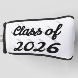 Class of 2026 black script graduation  ゴルフヘッドカバー