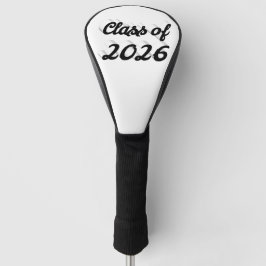 Class of 2026 black script graduation  ゴルフヘッドカバー