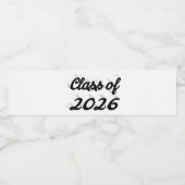Class of 2026 black script graduation  ペットボトルラベル (シングルラベル)
